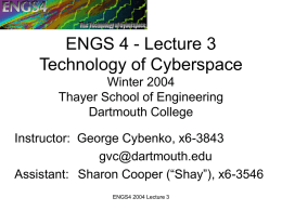Lecture 3 - Thayer School of Engineering