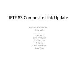 IETF 83 Composite Link Update