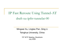 IP Fast Reroute Using Tunnel-AT