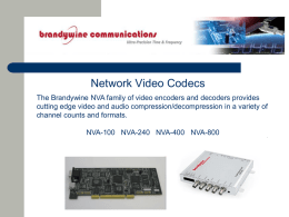 Network Video Codecs