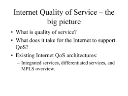 Internet Quality of Service – the big picture