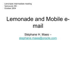Lemonade and Mobile E-Mail