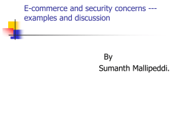E-commerce and security concerns