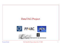 DataTAG Project - To the INFN WWW Server
