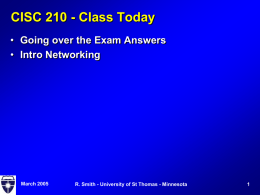 Exam Review, Network Intro