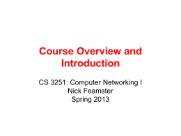 CS 4251: Computer Networking II