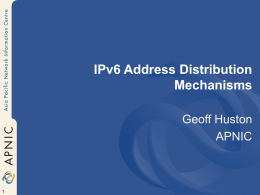 IPv6 Address Distribution Mechanisms