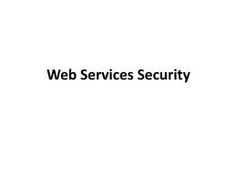 Web Services Security