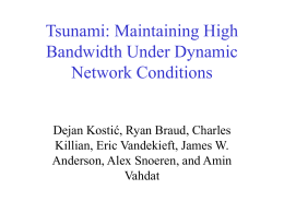 Tsunami: Maintaining High Bandwidth Under Dynamic Network