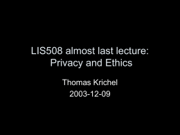 ethics and privacy