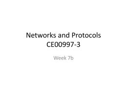 Networks and Protoco..