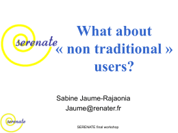 "non-traditional" users?