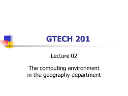 Lecture 02 - Hunter College, Department of Geography