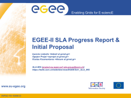 EGEE-SLA-WG_Progress_Report-1 - Indico