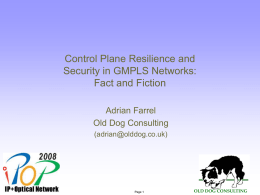 Control Plane Resilience and Security in GMPLS Networks: Fact