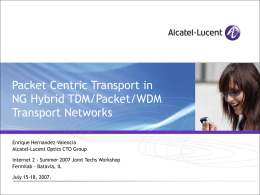 Hybric Packt Transport Networks