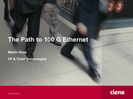 The Path to 100 G Ethernet