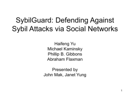 SybilGuard Overview