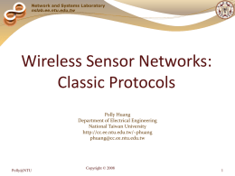 wsn-networking-classic - Network and Systems Laboratory