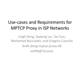 MPTCP proxy for mobile network