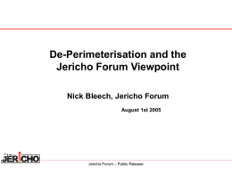 Jericho Forum Presentation