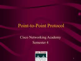 4. Point-to-Point Protocol