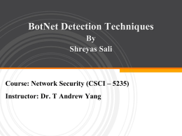 BotNet Detection Techniques