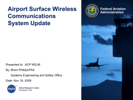 Airport Surface Wireless Communications System Update
