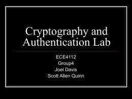Cryptography and Authentication