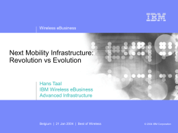 Next Mobility Infrastructure: Revolution vs Evolution