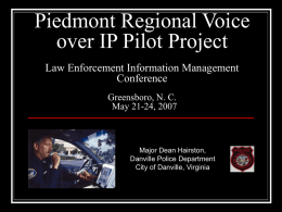 Piedmont Regional Voice over IP Pilot Project