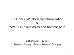 IEEE 1588v2 Clock Synchronization over MPLS Networks