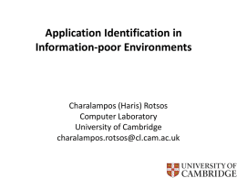Application Identification in information