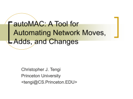 autoMAC: A Tool for Automating Network Moves, Adds, and Changes