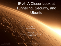 A Closer Look at Tunneling, Security, and Ubuntu