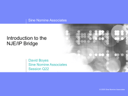 NJE/IP Bridge Research Project