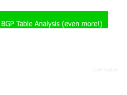 BGP Table Growth