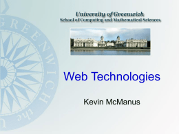 in the web page - University of Greenwich