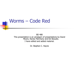 Worms - Dr. Stephen C. Hayne