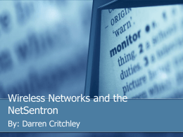 Wireless Networks and the NetSentron