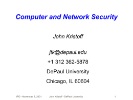 John Kristoff - DePaul University