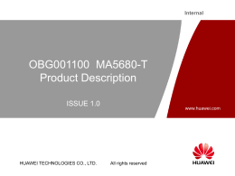 Product Description for Huawei Hardware Architecture