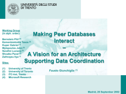 A Vision for an Architecture Supporting Data Coordination