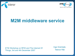 M2M middleware service - Docbox