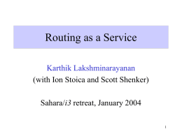 Routing as a Service