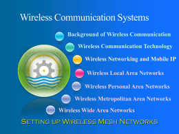 Wireless Communication Systems - University of Engineering and