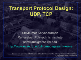 TCP - ECSE - Rensselaer Polytechnic Institute