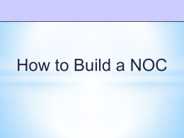 Building a NOC