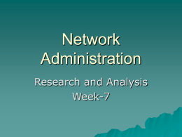 Network Administration - Pravin Shetty > Resume