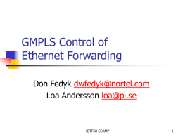 GMPLS Control of Ethernet PBB-TE